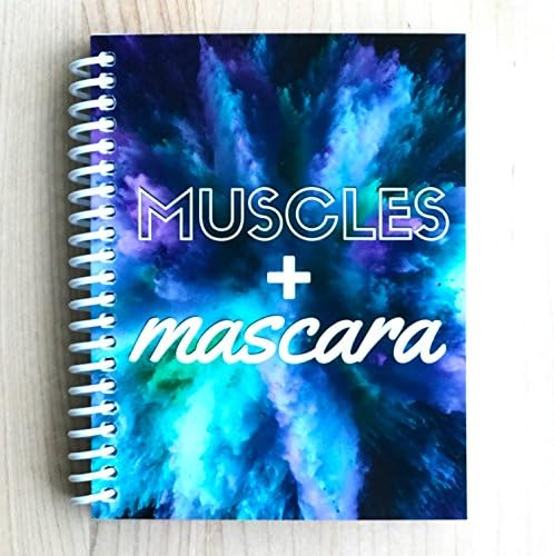 TrainRite Compact Fitness Journal - Muscles + Mascara - Turquoise (Exercise Log Book)