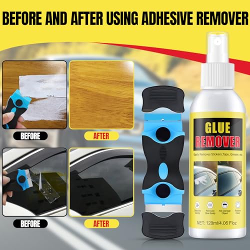 Miniatura 4 de Noxgule Quita Pegamento Adhesivo, Disolvente Pegamento,Quita Pegamento, Ideal Para Eliminar Manchas De Adhesivo De Etiquetas De Pintura De Coches, Cristales Y Muebles,120ml Transparente