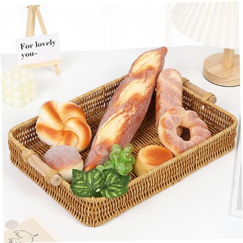 Panier de rangement en osier synthétique et plateaux tressés chic