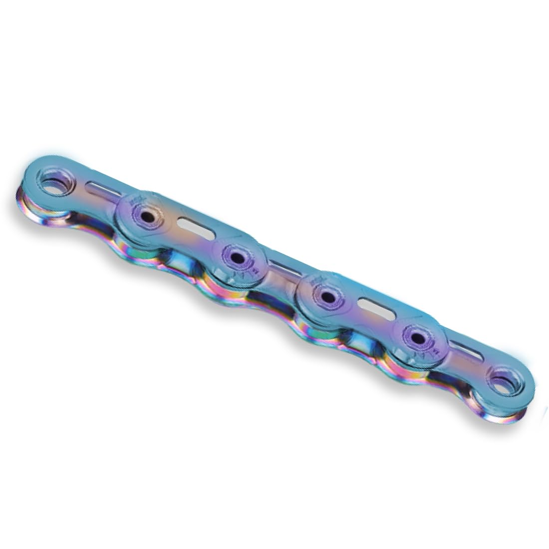 KMC XSL Flat Waxed 12/13-Speed Flat Top Chain, 126 Links, Aurora Blue