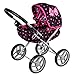 Produktbild Puppenwagen Puppenkarre Stroller Kinder KP0260R Spielzeug Puppe Puppenzubehör Schwarz-PINK Version des Gondelwagens