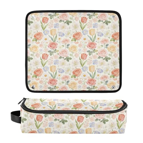 Organizador de Herramientas para Cabello 2 en 1 con Mat de Plancha Portátil para Plancha, Alisadores, Rizadores, esencias de viaje miniatura 3