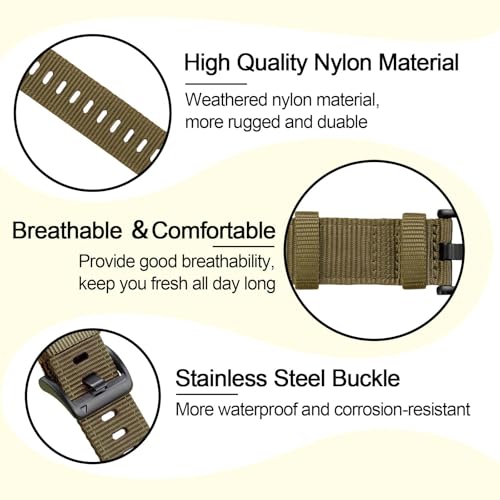 Rugged Nylon for Garmin Instinct 2X/3 50mm Watch Band, Comfortable All Day by PremiFit - Used condition - Image 4