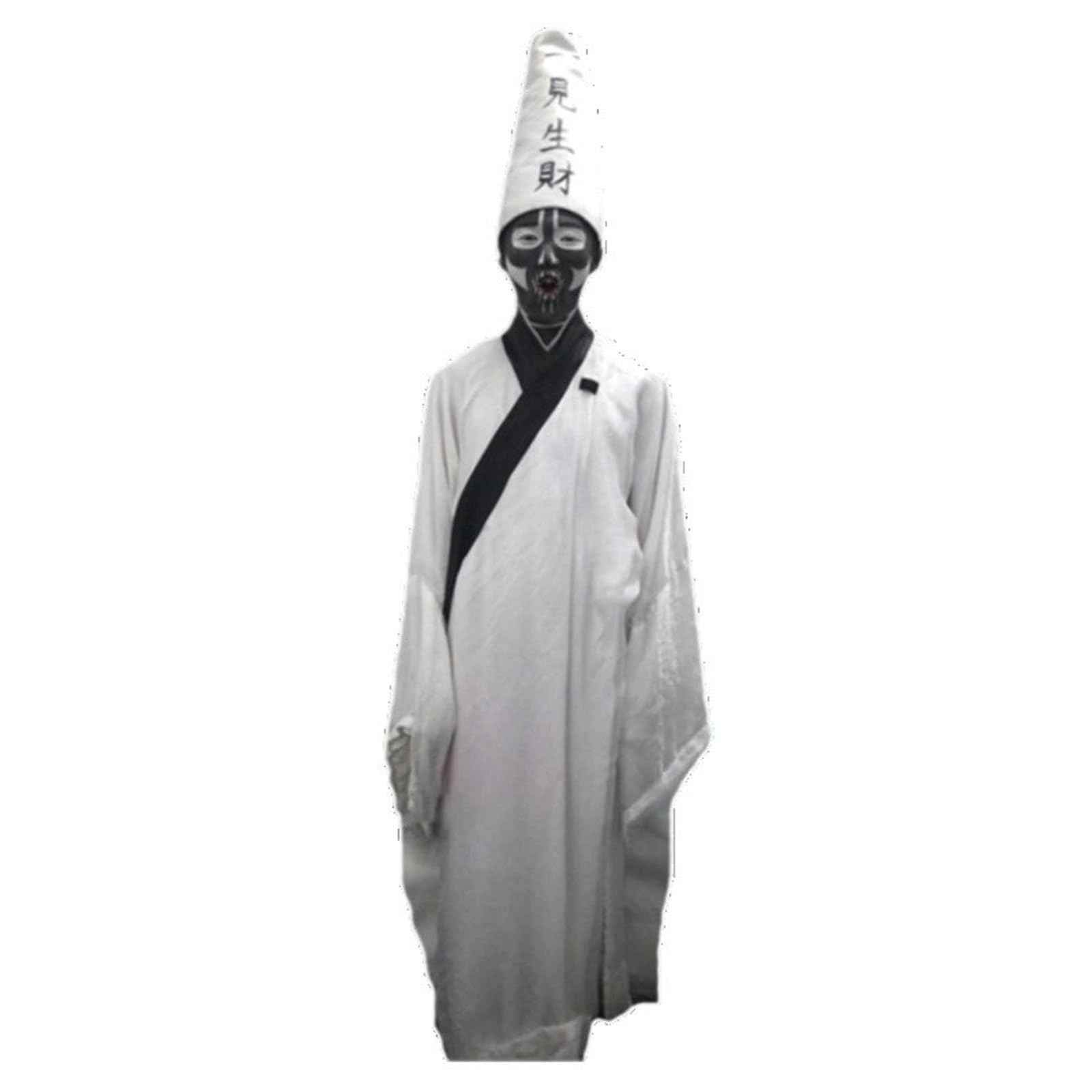Kalttoy White Knitted Black And Specter Clothing Hat Cosplay Outfit For Halloween Parties And Themed Event Themed Celebration Accessories