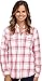 Columbia Women's Super Bahama Long Sleeve, Small, Tango Pink Plaid