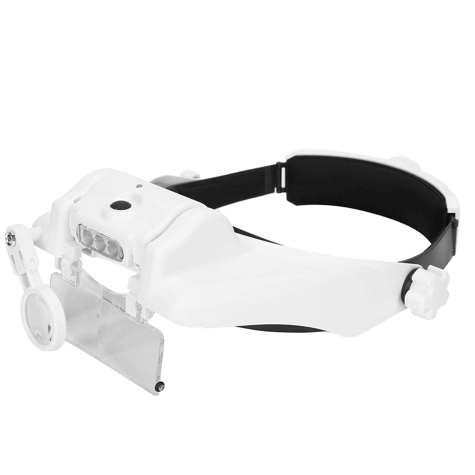 asdchZen Headband Magnifier,Magnifying Glass With Light,Usb Charging Light Head Loupe Adjustable Reading Beauty Headband Magnify Glass For Eyelashes Extension Tattoo Watch Repai