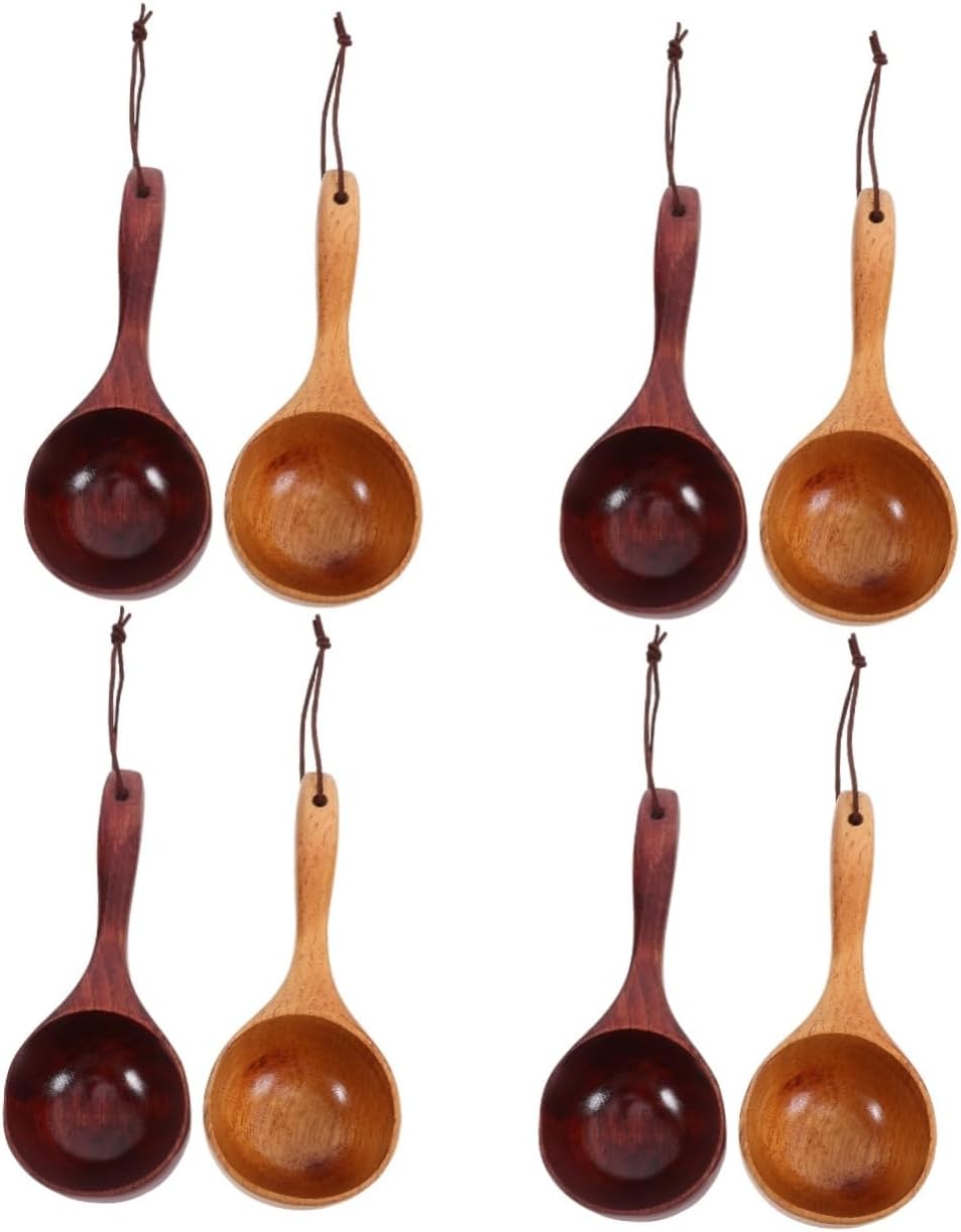 Cabilock 8pcs Soup Ladle Handle Rice Spoon Kitchen Utensils for Cooking Soups Sauces and More Design for Home and Restaurant Use