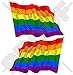 Produktbild Gay Pride Regenbogen-Flagge, LGBT-Uhrwerk, Lesbisch, Schwul, Bisexuell und Transgender, 120 mm, Vinyl-Stoßstangen-Aufkleber, 2 Stück