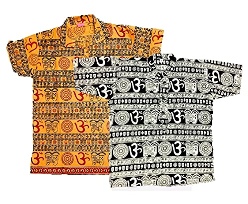 Image of Boys Om Printed T-Shirts /Kurta 100% Cotton Made in India