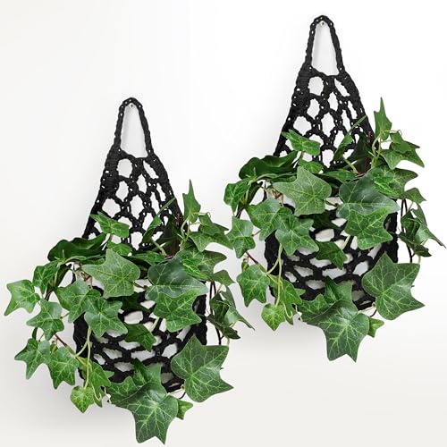 Shineloha 2PK Wall Planters for Indoor Plants, Macrame Plant Hanger | Plant Hanger, Hanging Planter (2PK, up to 6 inch Pot)