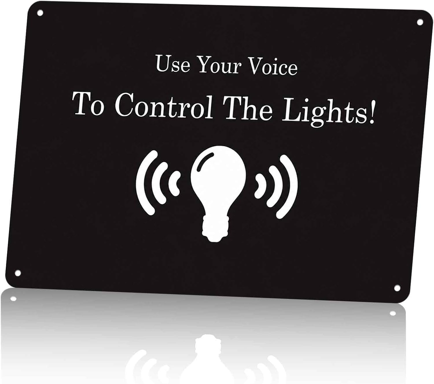 Voice Control Lights Vintage Metal Signs Wall Art 8X12 Inch