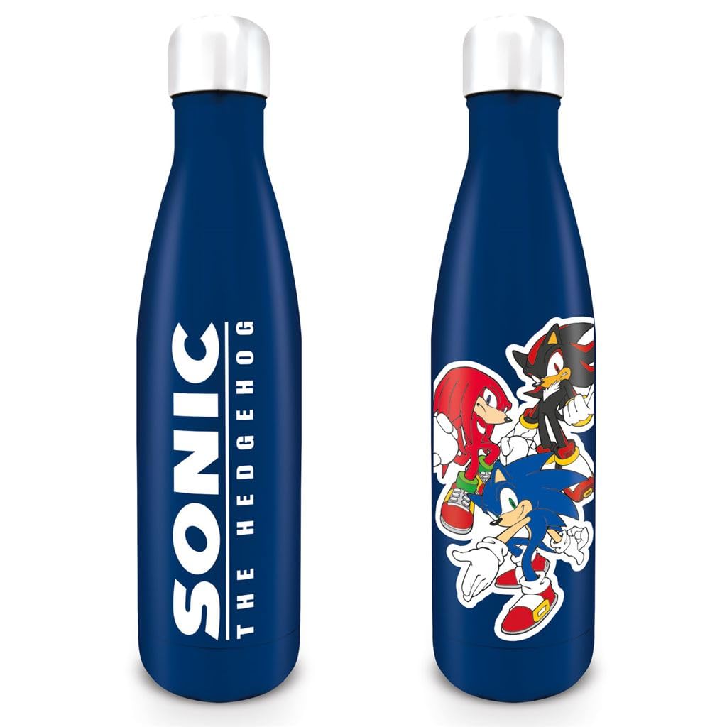 Gourde Enfant Sonic The Hedgehog 500 Ml - Avec Paille Et Anse - Sans BPA - Étanche