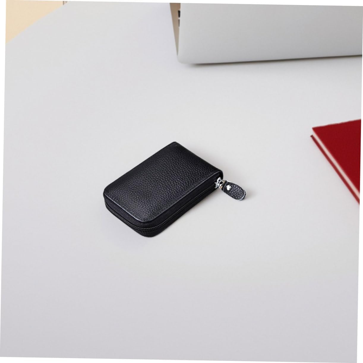 2pcs Cowhide Credit Card Case Men Women Organizer Slim Card Protector Zipper