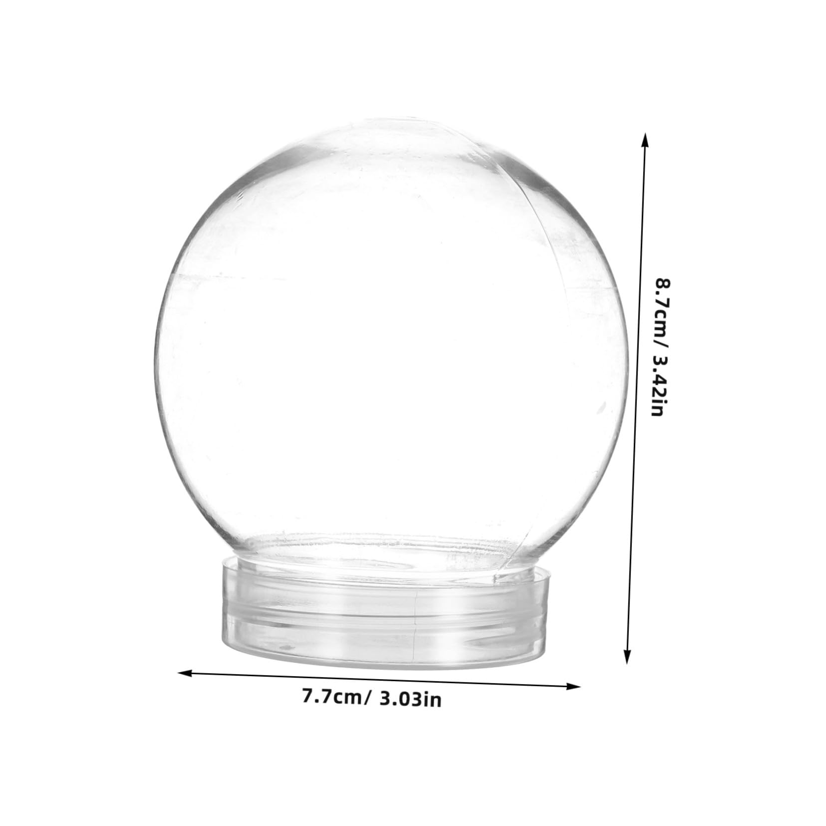 10pièces Boule à Neige Transparente Soi-même Globe Eau Plastique pour Projet Artisanat Boule à Neige De Noël Vide