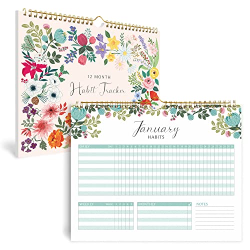 S&O Floral Habit Tracker Calendar - 24 Month Daily tracker