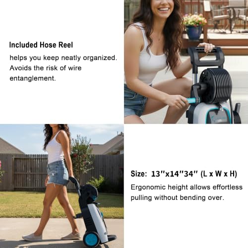 Image of 2026 Upgraded Pressure Washer 5000PSI with Luggage-Style Telescopic Handle, 4 Quick-Connect Nozzles, 500ML Soap Tank, Portable High-Power Cleaning Machine for Car, Fence, Driveway, Patio & Home,Blue