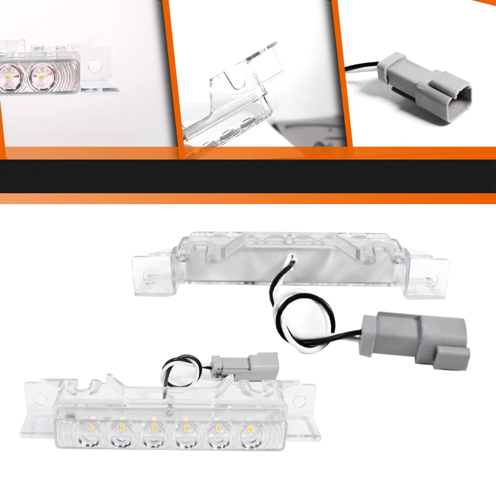 ADIIL 5PCS Amber 6LED Cab Roof Top Clearance Light Assembly Clear Lens Marker Running Lamps Compatible with Volvo 2004 VN/2003-2020 VNL Trucks
