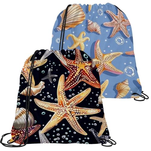 Sac a cordon imperméable lot de 2 pochon sport pliable pour homme et femme