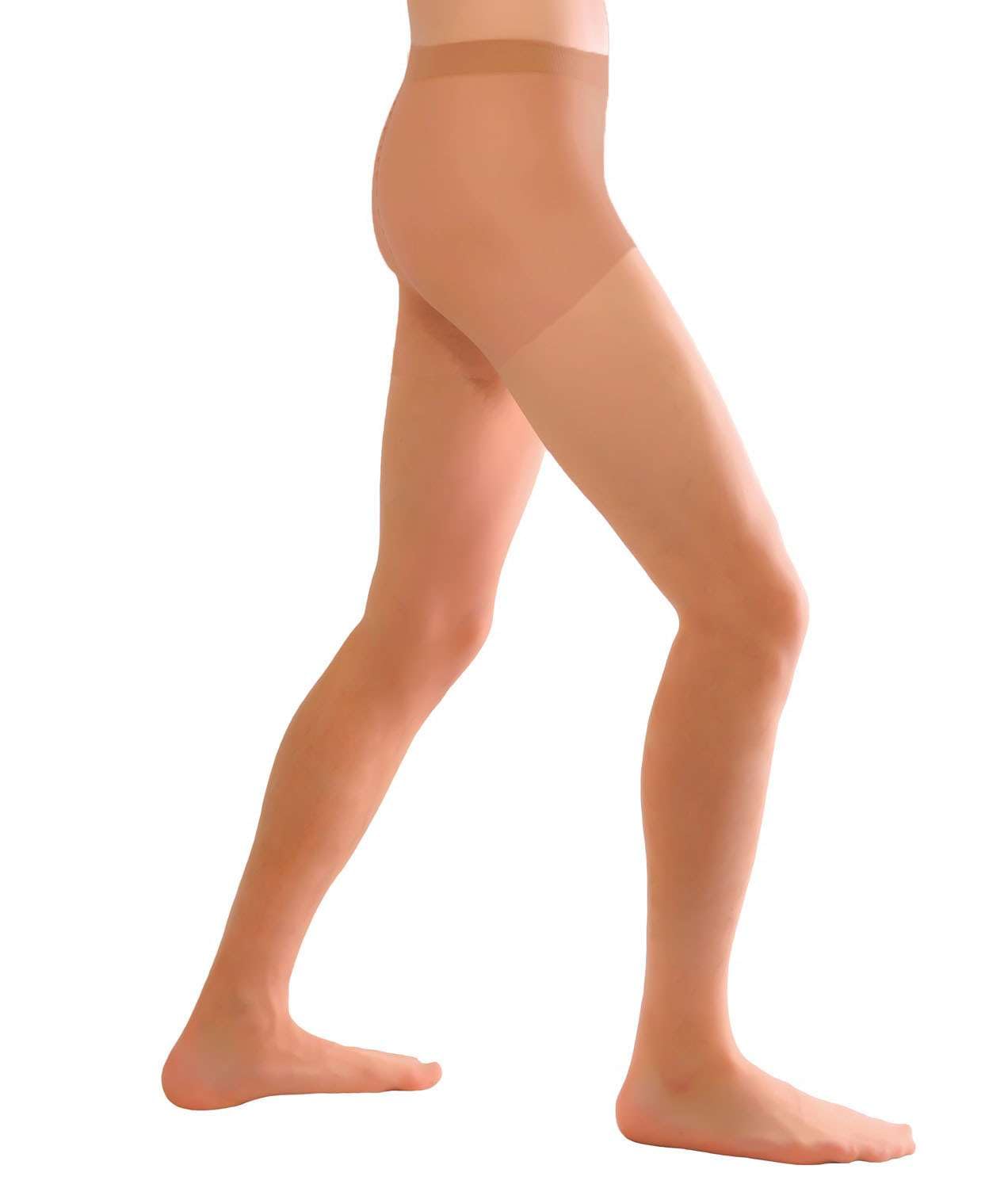 Aurellie Men's Natural Sheer Everyday Footed Tights Layer 20 Denier