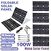 100W Solar Panel Kit with 4000W/6000W DC 12V to AC 220V/110V Inverter and 50A Controller, Complete Solar System for Home and Outdoor Power Generation(500W,12v-220v)