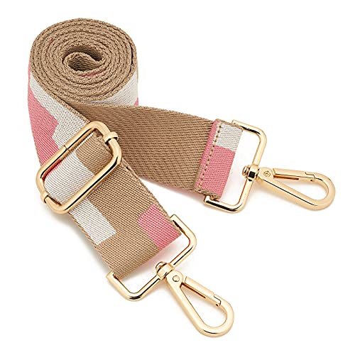 Wide Shoulder Strap Adjustable Replacement Belt Guitar Style Crossbody Bag Handbag Strap Multicolor Canvas Straps(Wide:1.4in) (Color40)