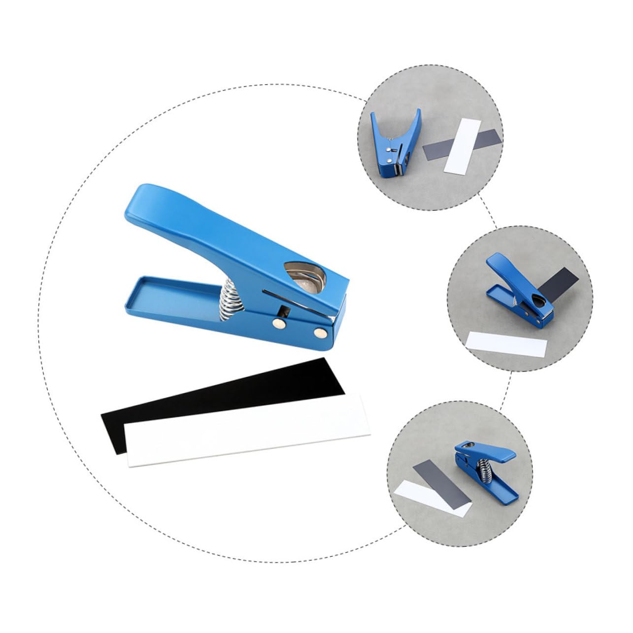 Punzón Cortador de Púas de Guitarra R26b de Metal Azul | Uso Fácil y Duradero, Herramienta para Hacer Guitarras, para Guitarristas y Plumillas