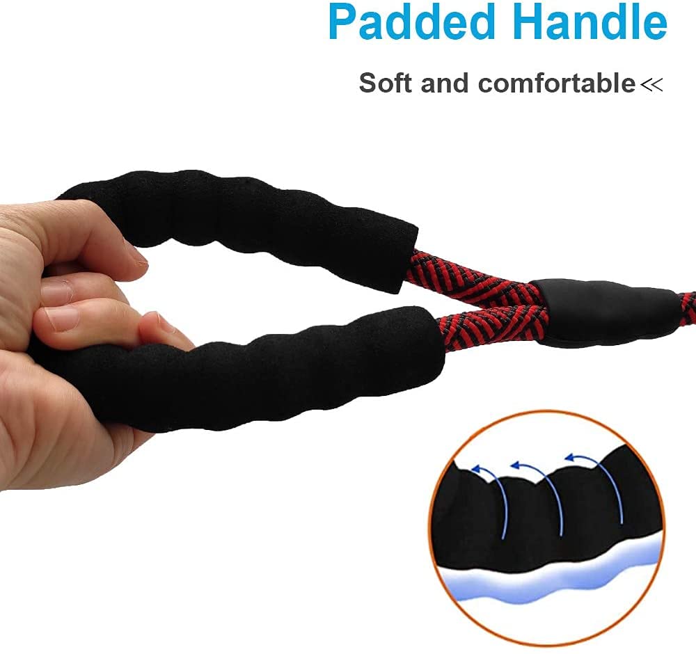 Laisse de dressage pour chien de 4,5 m de long, très résistante, réfléchissante, avec poignée rembourrée souple pour chiens de petite, moyenne et grande taille, rouge