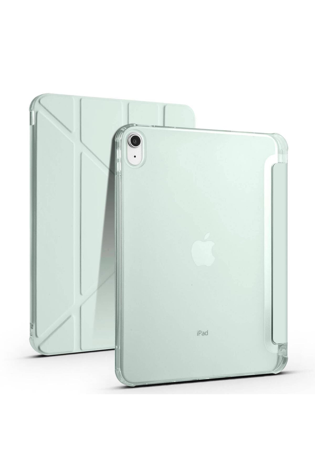 CONSTRAIN - iPad 11.Nesil 2025 Kılıf Tri Folding Kalem Bölmeli Standlı Kılıf - Mavi - Beyaz 1