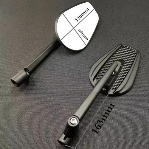 Espejos de manillar para rutas y ciudad accesorio universal moto carbono 4