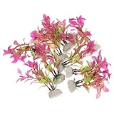 Didiseaon 10 Piezas Adornos de Acuario Artificial para Acuario Plantas de plastico para Plantas Artificiales pecera Plantas acuáticas Artificiales decoración del