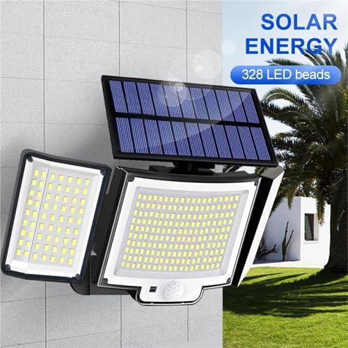 Luz solar exterior 328 LED para iluminar zonas oscuras de paso 5