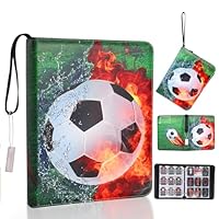 Raccoglitore di carte da calcio compatibile con altre carte, 50 pagine con capacità di 900 carte, raccoglitore portadocumenti portatile impermeabile in poliuretano per carte di credito