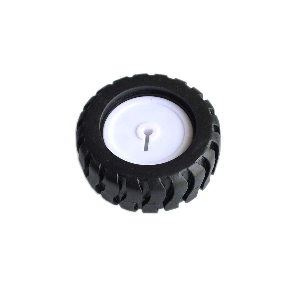 10PCS/LOT K346 43 * 19 * 3mm D-Hole Rubber Wheel Suitable for N20 Motor D Shaft Tire Car Robot DIY Toys Parts