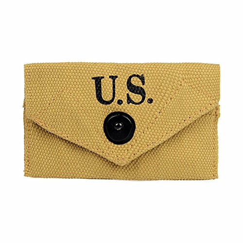 Oleader WW2 US Army M1942 First Aid Pouch Bag WWII Collection con Gancio Kaki Tela