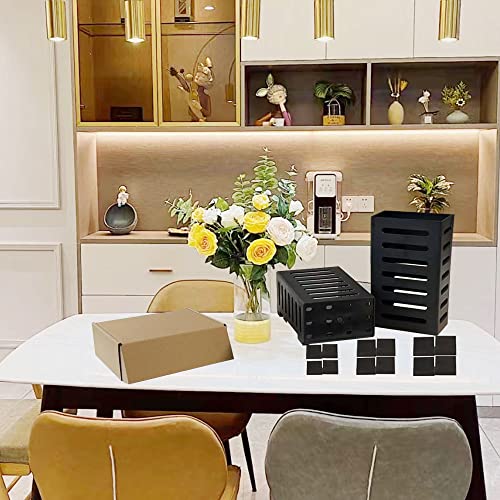 Hanging Aquarium Plant Holder, 2 Pcs Plastic Aquarium Planter Cups With Holes, Aquatic Plant Cup For Fish Tank Aquarium Decor, Aquatic Plant Pot Applied For Rimless Fish Tank (Black) #TOP5