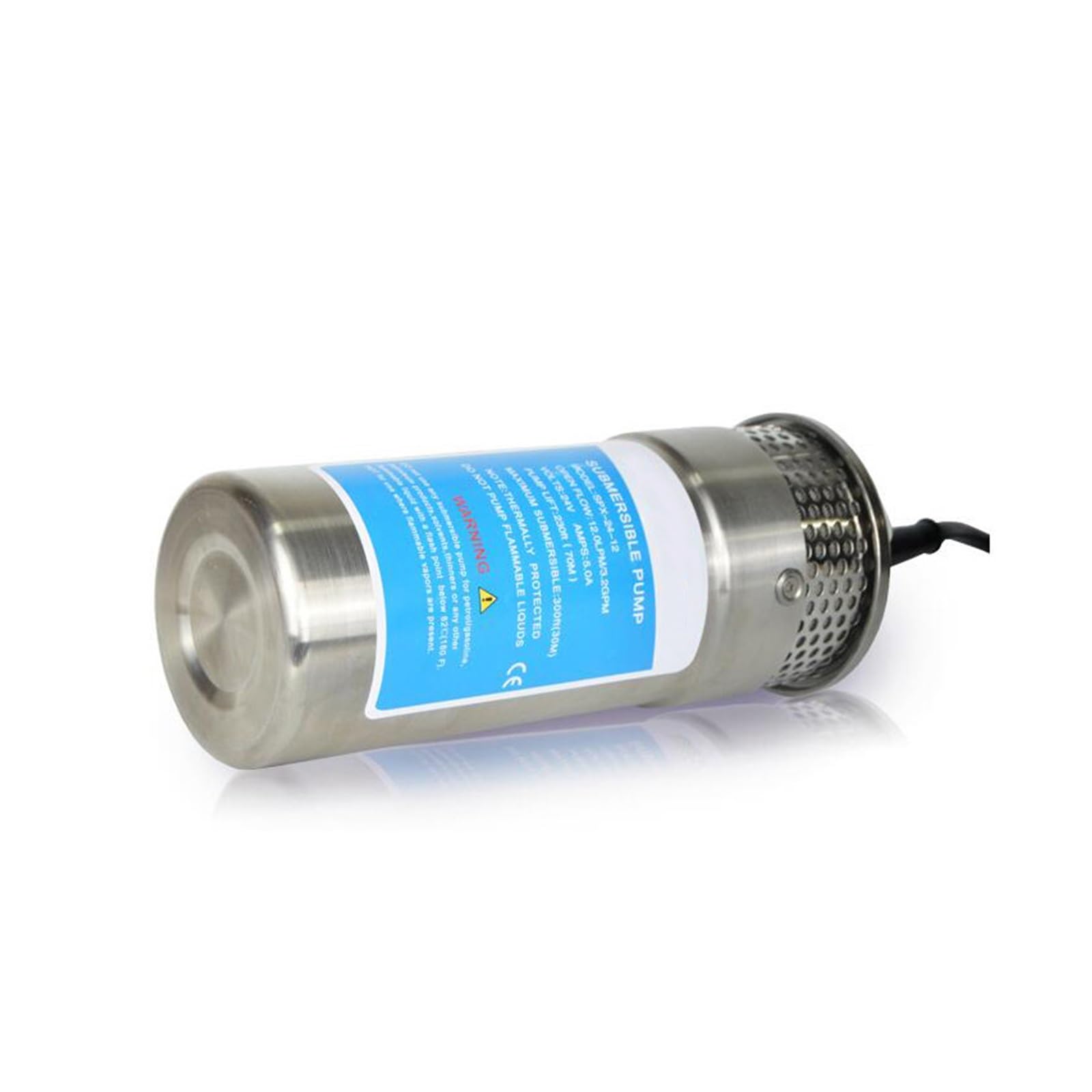 HEXEH Mini Pompe à Eau Solaire Submersible 12V 24 V, Grand débit = 70M, for l'extérieur, Jardin, puits Profond, Lavage de Voiture, Nettoyage de cale, 12 24 V (Color : 12V, Size : 8L)