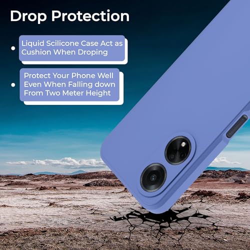Image of A rtistque Liquid Silicone Back Cover Case for Oppo F23 5G Shockproof TPU Soft Flexible with Camera Protection - Blue
