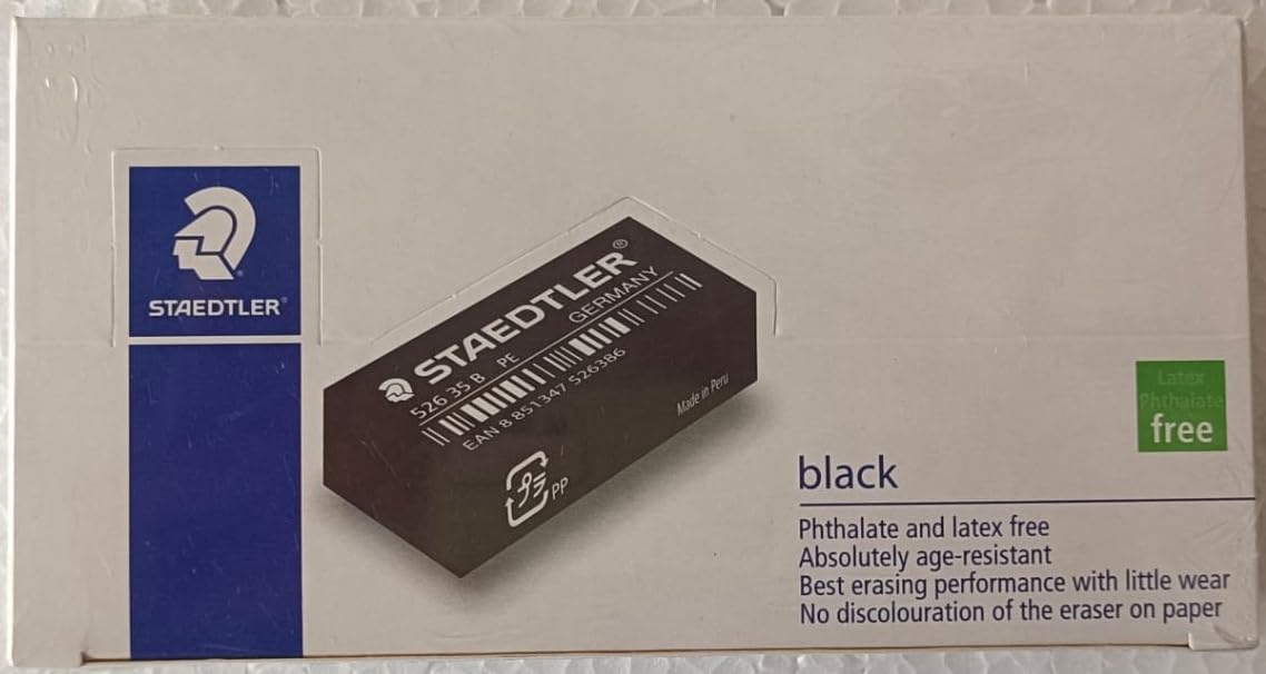Staedtler Black Eraser 526 35B in Pack of 50 nos.
