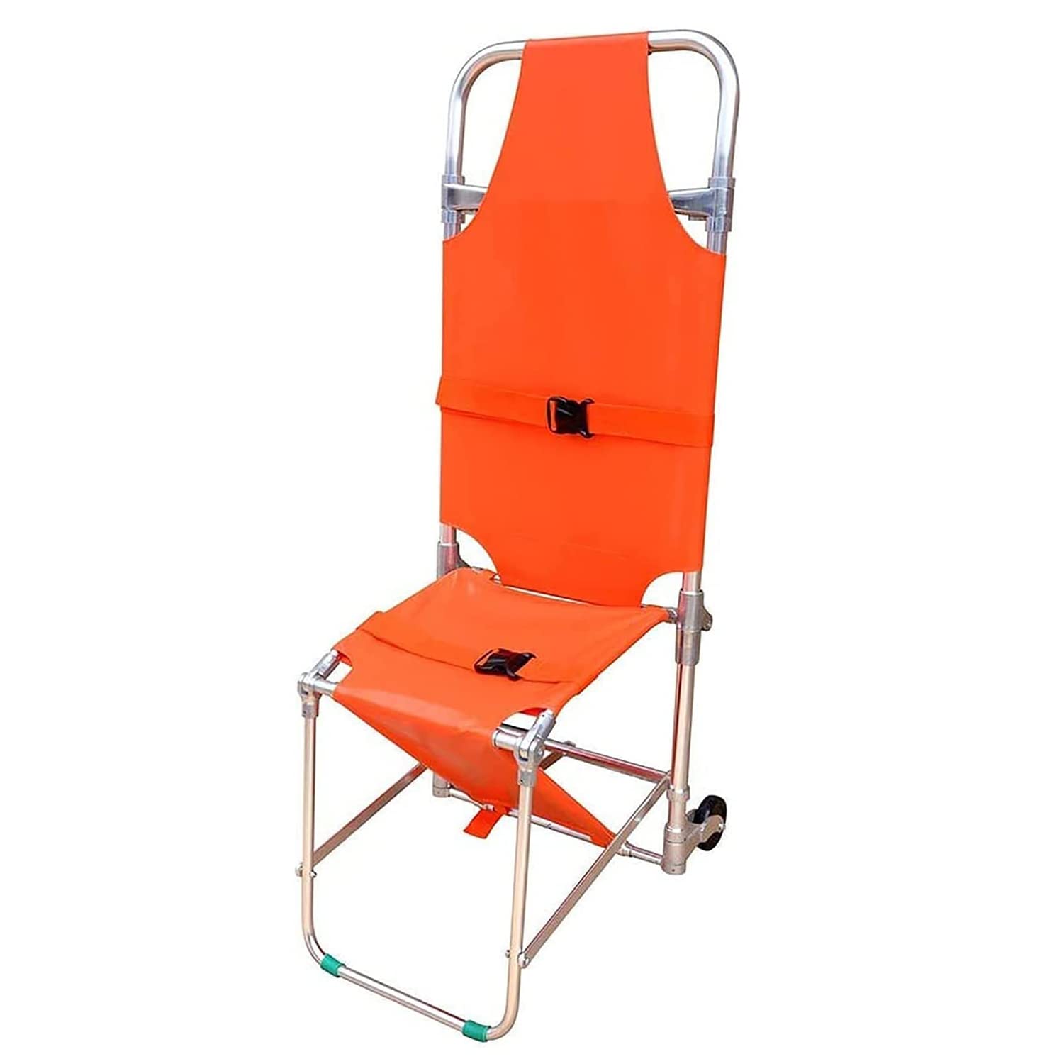 Camilla de Rescate de Emergencia, Silla Plegable de Aluminio, Camilla de evacuación para ambulancias, Bomberos, escaleras, con 2 Patas de Apoyo y Ruedas.