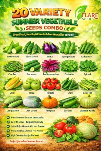 Image of 20 Variety Summer Vegetable Seeds Combo, Easy to Grow, Home Gardening Seeds Combo