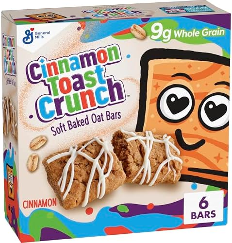 Cinnamon Toast Crunch Soft Baked Oat Bars, Chewy Snack Bars, 6 ct