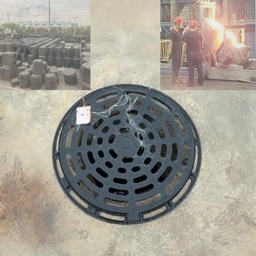 Grille d'égout boulonnée en fonte robuste 70x80cm contre l'accumulation d'eau - 7