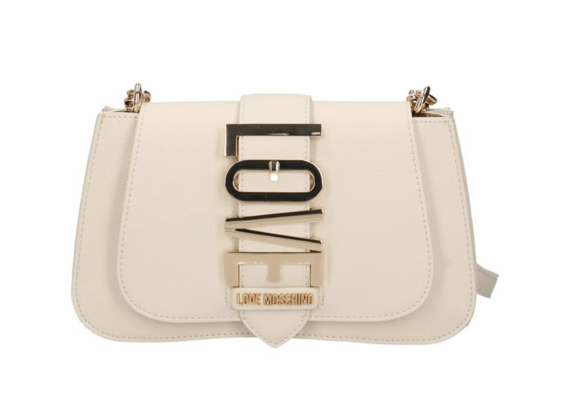 Love Moschino POLJC4224PP0MKC0110U, Women's Shoulder Bag, Ivory, ivory (ral 1013), 25,5x15x6