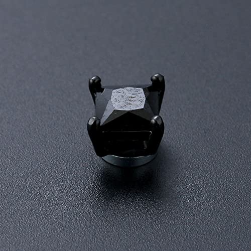 2 pares de brincos de pressão magnéticos de aço inoxidável de cristal unissex, unissex, unissex, zir