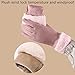 ZERAOKE Women Solid Simple Touchscreen Thick Fleece-Lined Warm Gloves for Outdoor Cycling Driving Sports Hiking-Pink