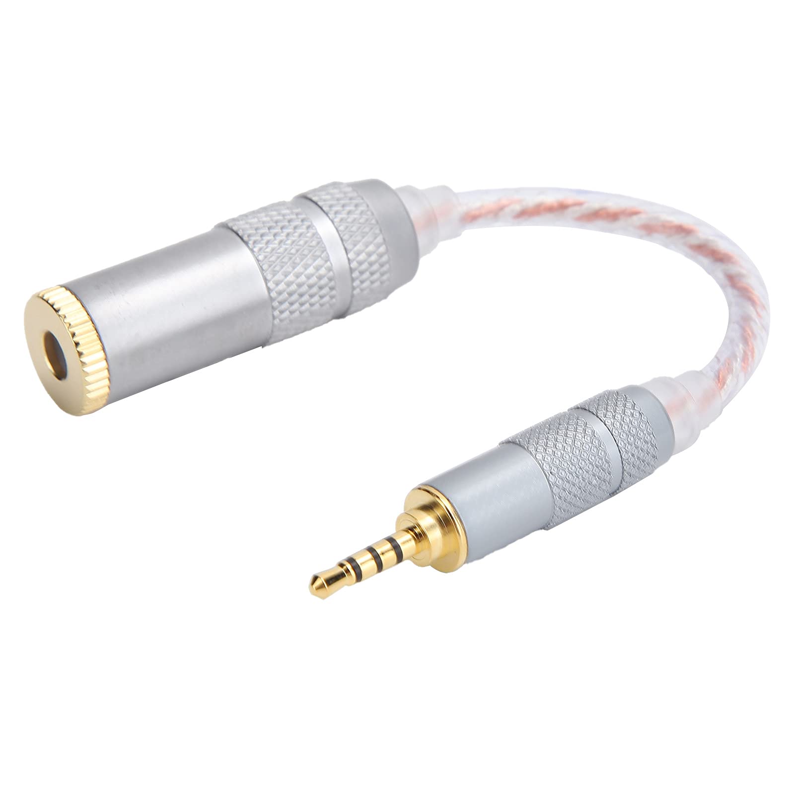 KIKYO Cavo adattatore audio da 2,5 mm maschio a femmina, cavo audio in rame da 14 cm con ottima struttura del suono (da 2,5 mm maschio a 4,4 mm femmina)