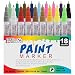 U.S. Art Supply 18 Color Set of Extra Fine Point Tip Oil Based Paint Pen Markers - Permanent Ink That Works on Most Surfaces Glass, Wood, Metal, Rubber, Rocks, Stone, Arts, Crafts & Tools