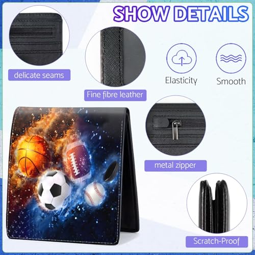 Image of Boys Wallet for Kids, Cool Kids Wallet for Boys Ages 8-10 9-12 11-15, Funny Balls Leather Bifold Rfid Blocking, Coin Pocket Id Window for Teen Men Youth Guys Birthday Christmas Gifts