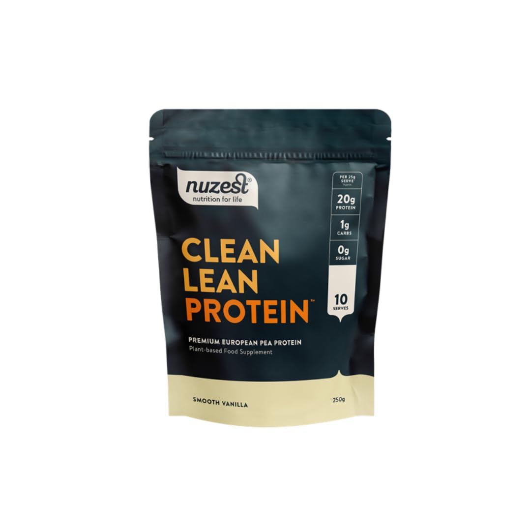 NuzestVegan Protein Powders - Clean Lean Protein - Plant-Based Pea Protein Shake - Low Calorie & Low Carb - Gluten Free - Dairy Free (Smooth Vanilla, 250g)