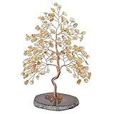 CrystalTears Citrine Crystal Money Tree Feng Shui Crystal Tree Healing Gemstone Tree of Life...